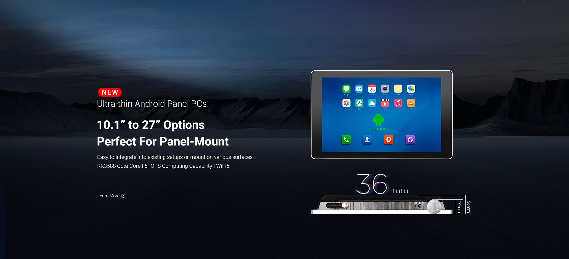 industrial ultra-thin android panel PC