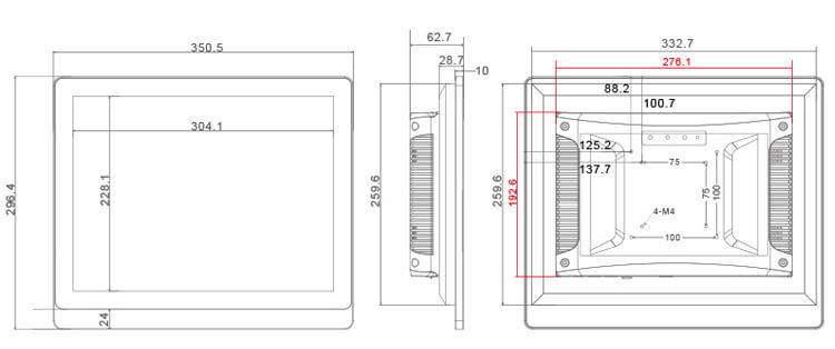 15" HMI Touch Panels With Windows System For CNC Cutting Machines