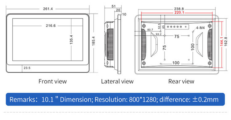 10.1 Inch Android Panel PC Capacitive Touch Screen