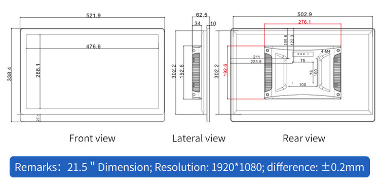 21.5 Inch Industrial Panel PC HMI Computer