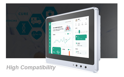 Windows Medical Computer For Medical Carts and Workstation on Wheels