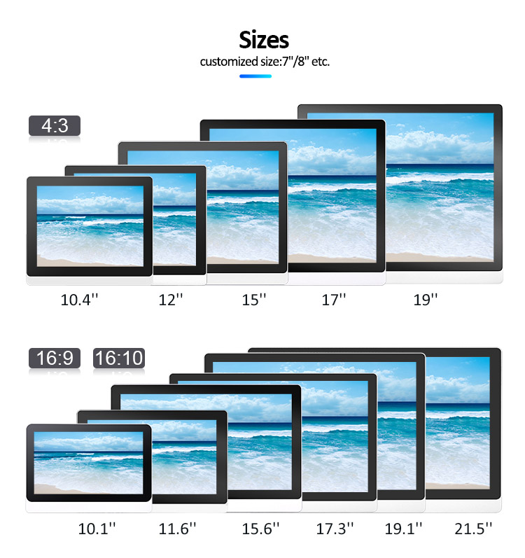 17 Inch Industrial Desktop Monitor For Production Line Touch Display