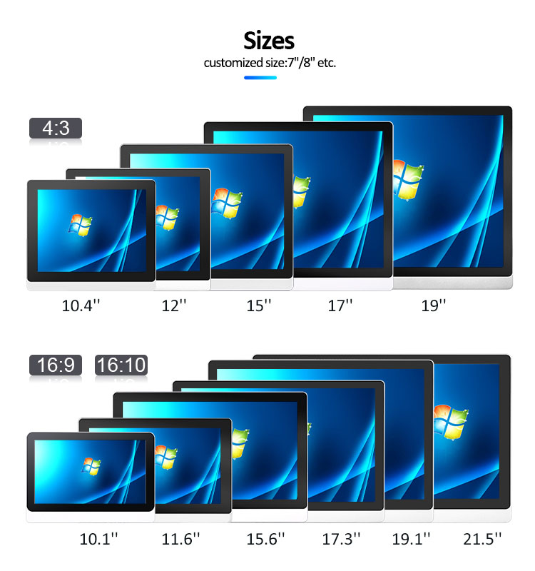 17" Customized Rugged Touch Panel PC Windows 10 For Industrial Floor