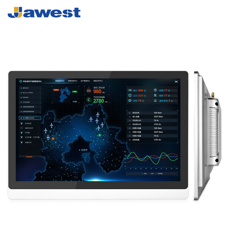 17.3" 1080P Industrial Panel Computer 1000 Nits Optical Bonding Touch Screen HMI All In One PC For Extended Temperature