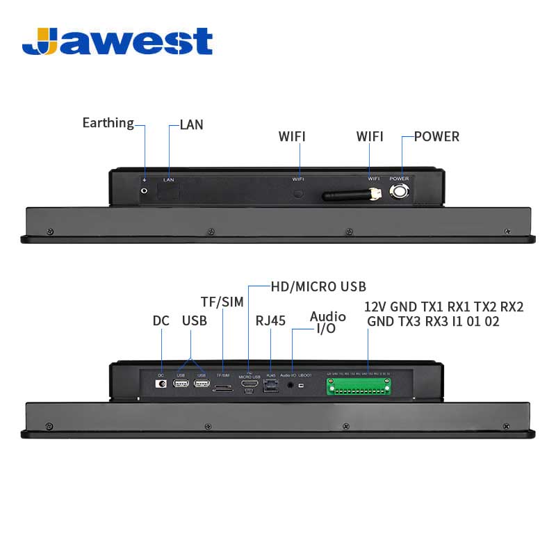 17.3 inch HMI Industrial Touchscreen PC with Android 8.1 Fanless Design Fully Enclosed Dustproof